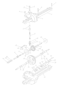Transmission Assembly Diagram and Parts List for 13AM675G062 2000 Yard Machines Lawn Tractor